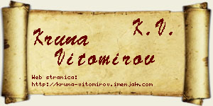 Kruna Vitomirov vizit kartica